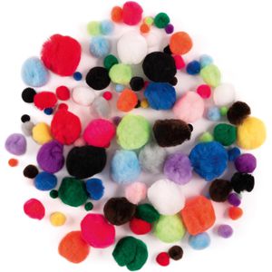 Produktbild für Pompons Folia 50109, farbig sortiert