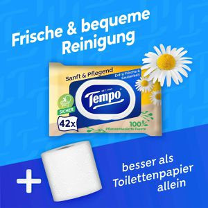 Produktbild für Feuchtes-Toilettenpapier Tempo Sanft &amp; Pflegend