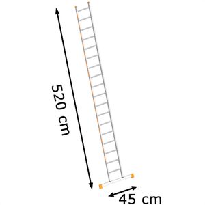 Produktbild für Anlegeleiter Layher Topic 1054, extrabreit, Länge 5,19m