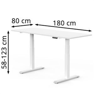 Produktbild für Schreibtisch FlexiSpot E7W 2026, weiß / weiß