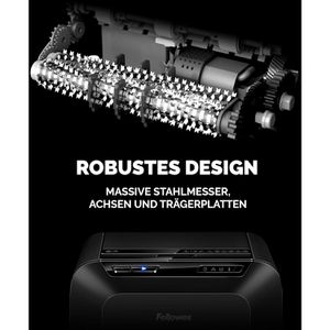 Produktbild für Aktenvernichter Fellowes 4633601 AutoMax 90M, mit Rollen