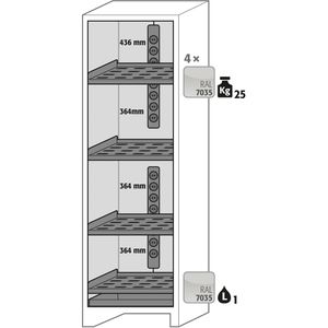 Produktbild für Akku-Ladeschrank asecos ION CORE 90, mit 16 Steckdosen
