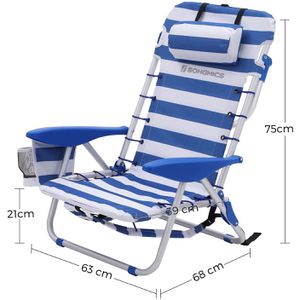 Produktbild für Campingstuhl Songmics GCB62BU, blau, bis 150 kg