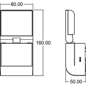 Produktbild für LED-Außenstrahler Theben theLeda S8-100L, IP55 wasserdicht