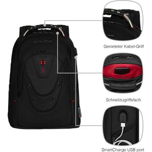 Produktbild für Laptop-Rucksack Wenger Ibex Ballistic Deluxe, 606493, schwarz