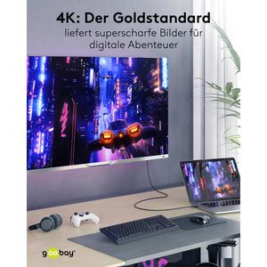 Produktbild für HDMI-Kabel Goobay Soft 80102 HDMI 2.0, vergoldete Stecker