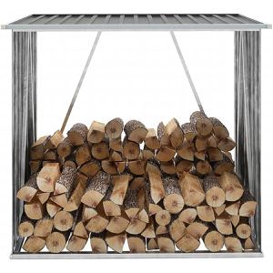 Produktbild für Holzunterstand vidaXL Holzlagerschuppen, anthrazit