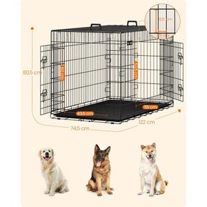 Produktbild für Tiertransportbox Feandrea Gitterbox XXL, Metall