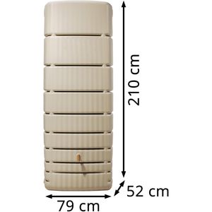 Produktbild für Regentonne 4rain Slim Wandtank, 650 Liter