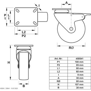 Produktbild für Schwerlastrolle Dörner+Helmer Set 4-teilig