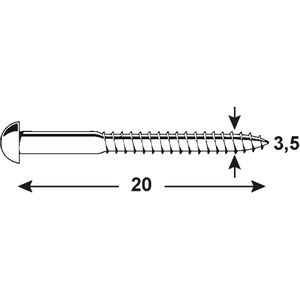 Produktbild für Holzschrauben Connex KY3053520, verzinkt