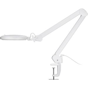 Produktbild für Lupenleuchte Goobay weiß, 127 m Glaslinse, dimmbar, LED
