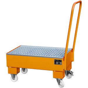 Auffangwanne BAUER AW 60-1 SR, orange, aus Stahl