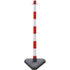Produktbild für Absperrpfosten Schake 4040KB, rot/weiß, aus Kunststoff