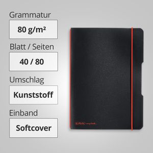 Produktbild für Notizbuch Herlitz 11361557 my.book flex, Kunststoff Softcover