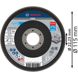 Produktbild für Fächerschleifscheibe Bosch PRO X571