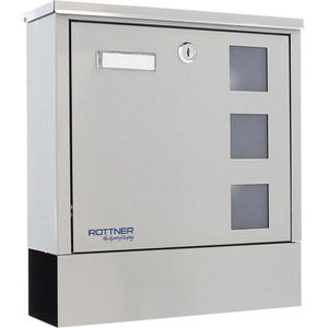Briefkasten Rottner T06331, Lago Inox, silber