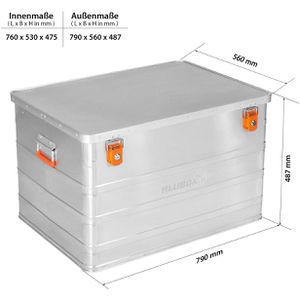 Produktbild für Alubox ALUBOX-Alukiste Economy B184, 184 Liter
