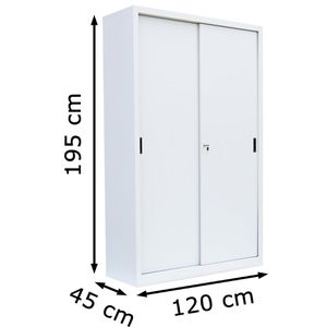 Produktbild für Schiebetürenschrank Lüllmann 550167, Metall