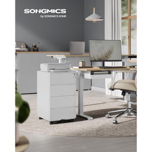 Produktbild für Rollcontainer Songmics OFC064W14, aus Metall, weiß