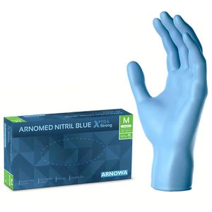 Einmalhandschuhe Arnomed Blue Xtra Strong, blau, 100 Stück