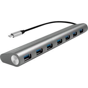 LogiLink USB-Hub UA0310, 7-fach, 7 USB-Geräte an 1 PC, Metallgehäuse, USB-C 3.0