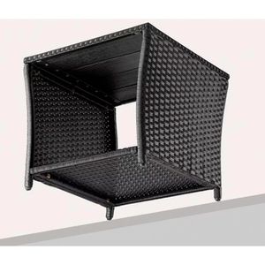 Produktbild für Beistelltisch CASARIA 109508, schwarz, aus Kunststoff / Metall