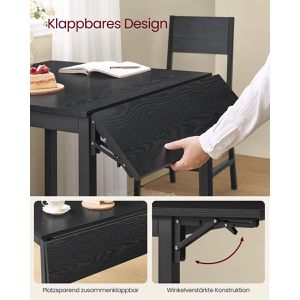 Produktbild für Esstisch Vasagle KDT077B03, schwarz