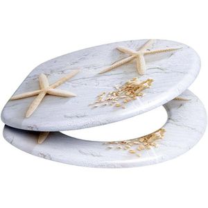 Produktbild für WC-Sitz Sanilo Seestern A329804, oval, aus Holz