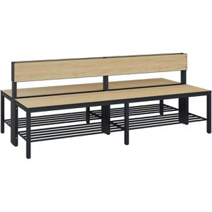 Umkleidebank CP-Möbel 8062-410, Sitzfläche Holz, 200 cm