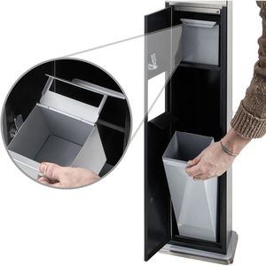 Produktbild für Aschenbecher Böttcher-AG schwarz, für Outdoor, mit Dach