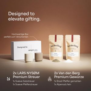 Produktbild für Geschenkset LARS-NYSØM Svaeve Gewürzstreuer, taupe / beige