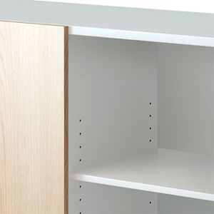 Produktbild für Sideboard Hammerbacher 1780, aus Holz, eiche / weiß