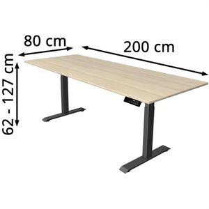 Produktbild für Schreibtisch Kerkmann Move 1 stable, ahorn / anthrazit