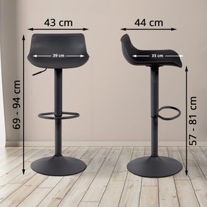 Produktbild für Barhocker CLP Aveiro, 309290, drehbar mit Lehne