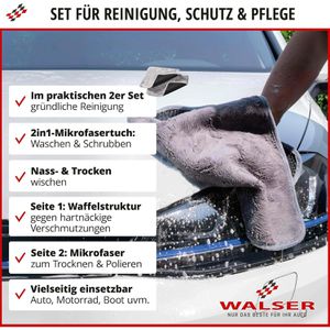 Produktbild für Poliertuch Walser 2in Wasch &amp; Schrubb Tuch, 40 x 40cm