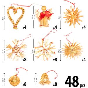 Produktbild für Weihnachtsbaumschmuck BRUBAKER 8011, 3,5-6,5 cm