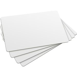 Plastikkarten Zebra Premier PVC, blanko, weiß