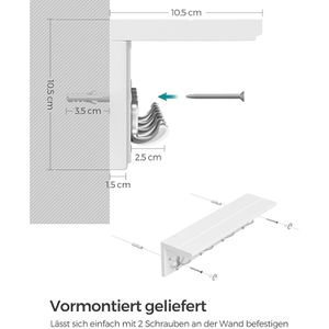 Produktbild für Garderobenleiste Songmics LHR42WT, weiß
