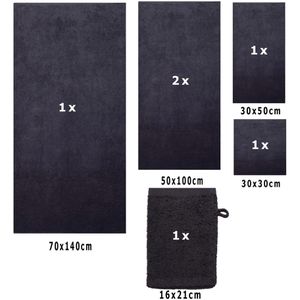 Produktbild für Handtuch Betz Berlin Set, graphit, 100% Baumwolle, 360 g/m²