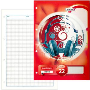 Arbeitsblock Landre 100050447, A4, kariert