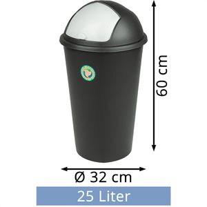 Produktbild für Mülleimer Spetebo XL 3328, schwarz