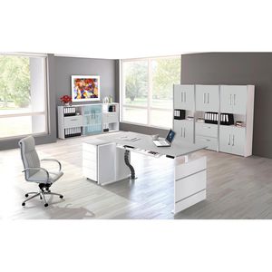 Produktbild für Kombischrank Kerkmann Move 3, lichtgrau / weiß