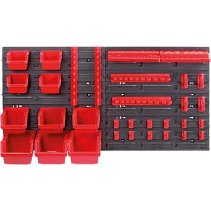 Werkzeugwand Kistenberg KOR4, schwarz, aus Kunststoff