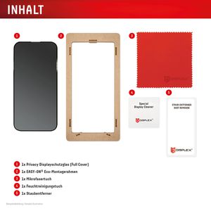 Produktbild für Displayschutzfolie Displex Privacy Glass, 10H