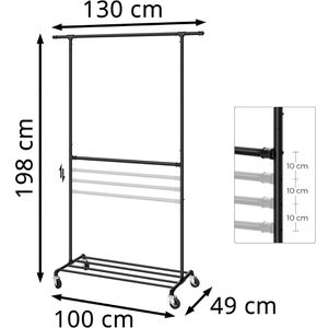 Produktbild für Garderobenständer Songmics HSR62BK, schwarz