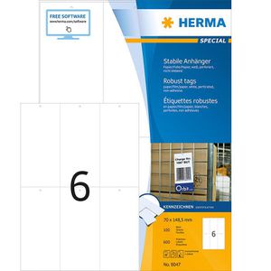 Hängeetiketten Herma 8047, 70 x 148,5 mm