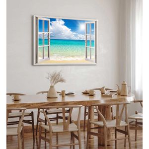 Produktbild für Wandbild Sinus-Art Fensterbild Meer Horizont