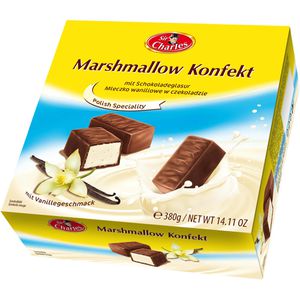 Schaumzucker Sir-Charles Marshmallow Konfekt, mit Schokolade