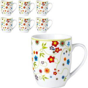 Van-Well Kaffeebecher Vario Flower, 300ml, Porzellan, 6 Stück , 6 Stück